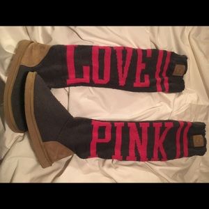 Rare Pink Victoria Secret Sock Boots